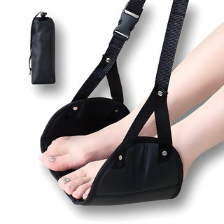 데일리픽 풋레스트 비행기 기내용 사무실 발해먹, 블랙, 1세트쿠폰할인