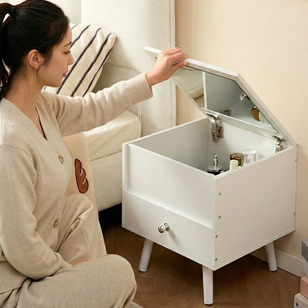 위즈룸 미니 좌식 화장대, 올화이트할인 상세 이미지 1