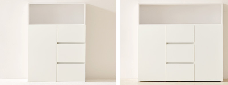 룸앤디 모노 더높은 서랍수납장 800 상부오픈형 방문설치, 화이트, 3단쿠폰할인 상세 이미지 2