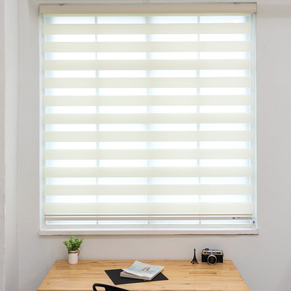 윈샵 내츄럴 콤비블라인드 [ 맞춤 제작 색상 사이즈 가로 80cm~275cm x 세로 125cm ] 아이보리외 상세 이미지 1