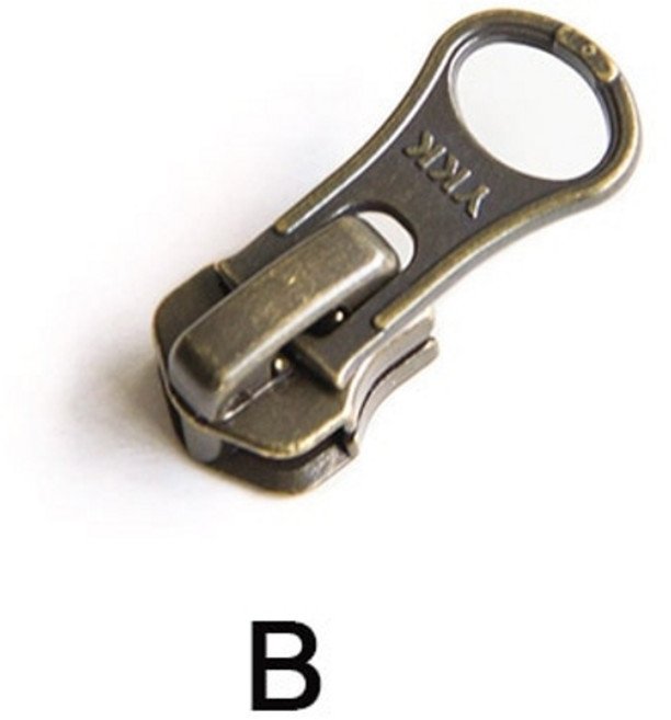 5pcs ykk 5 청동 금속 지퍼 슬라이더 자동 잠금 풀러 헤드 5 금속 지퍼 재봉, b