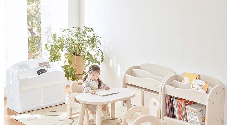 아이팜 이지두잉 웨이브 전면책장, 버치베이지, 2단 상세 이미지 1