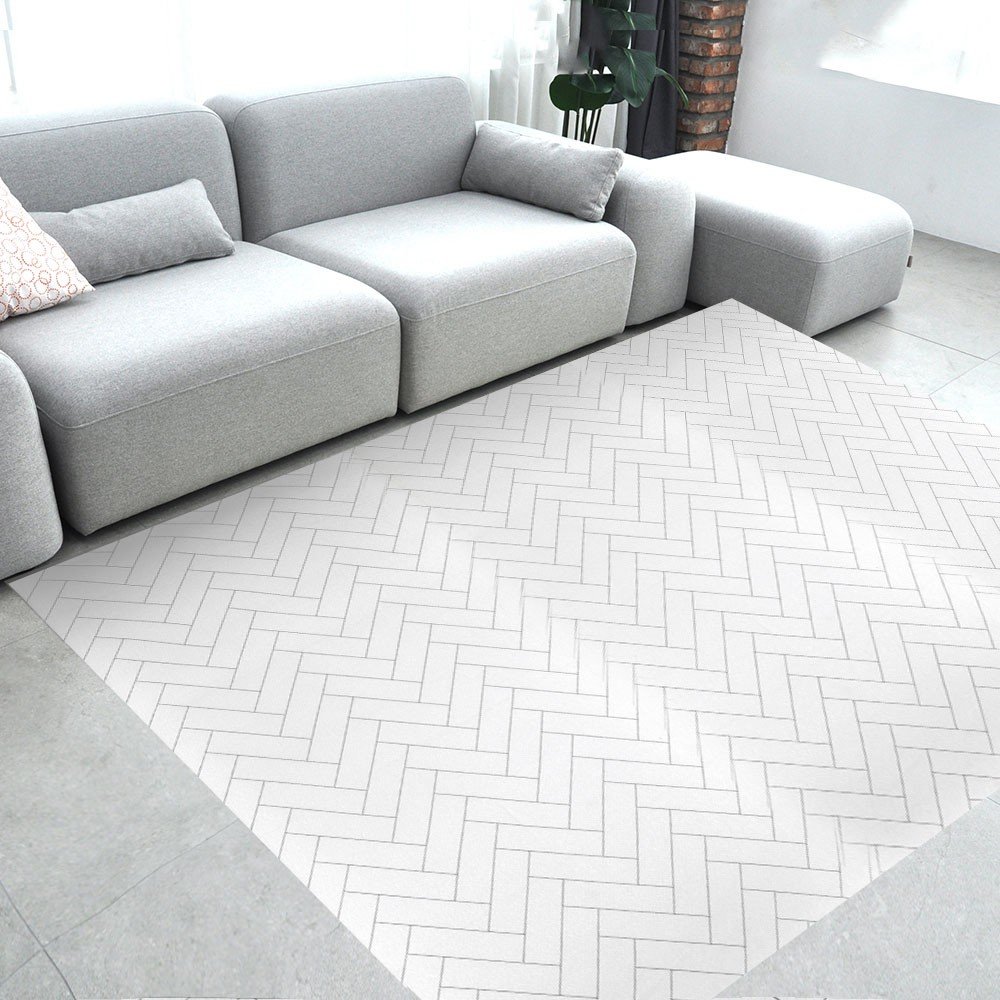 화이트 헤링본 200x300cm 놀이방 발코니 층간소음 매트 거실 어린이집 놀이매트 유아매트 국산 상세 이미지 1