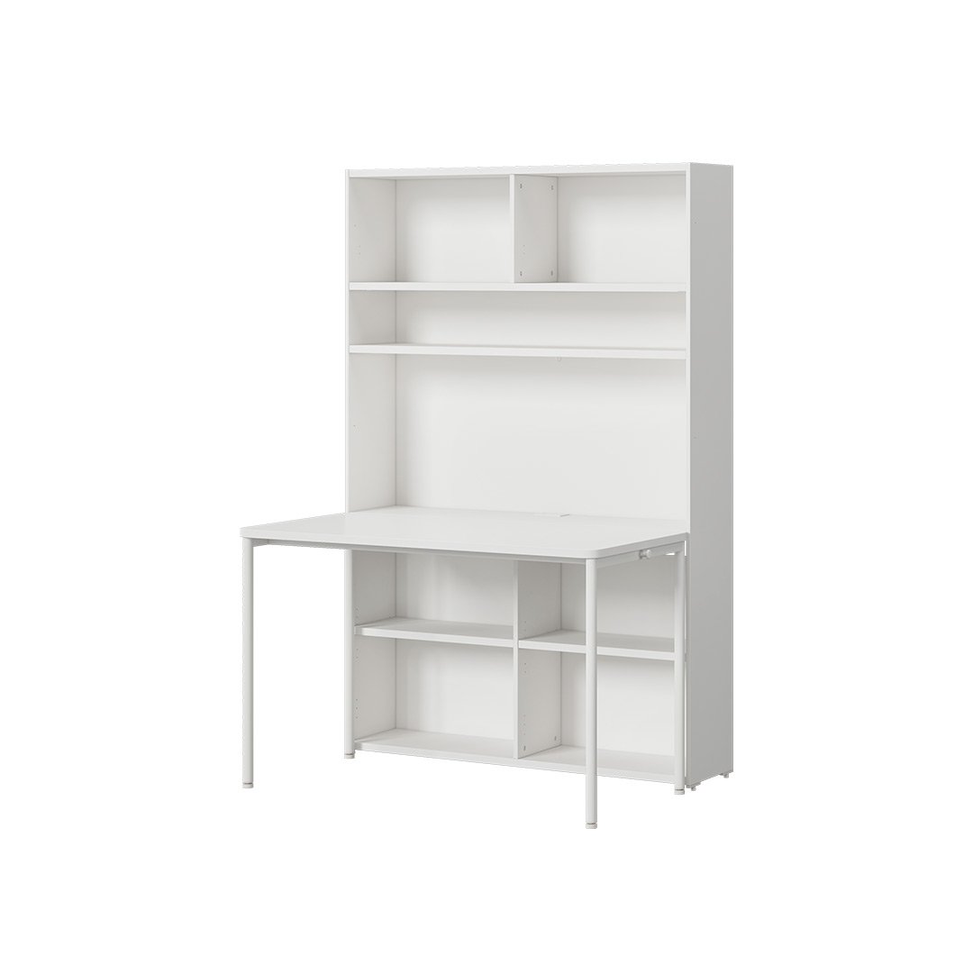 한샘 티오 단독책상세트 5단 120cm (컬러 택1), 색상:화이트(B)할인 상세 이미지 1