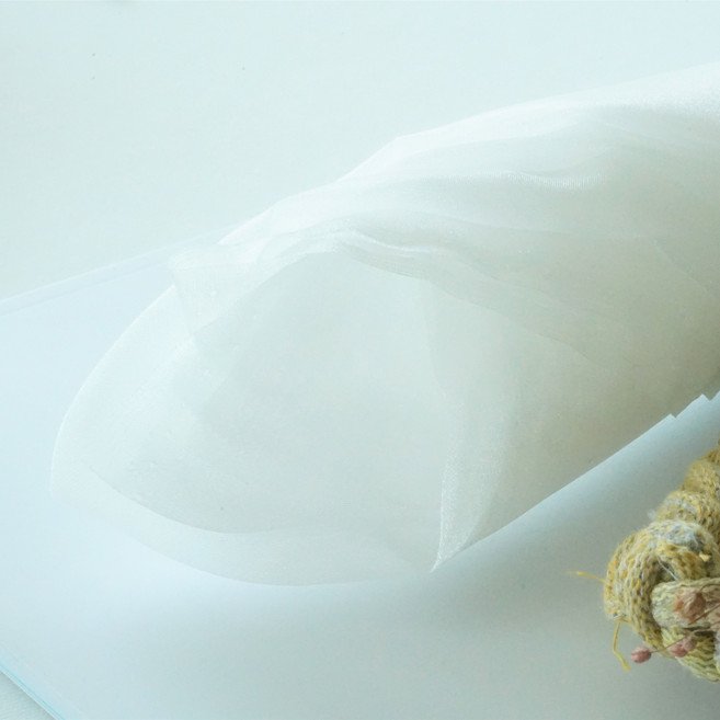 패브릭몰 노방 오간자 크리스탈 원단 무지 대형사이즈 한복 시스루촬영 패티코트, 아이보리, 1개