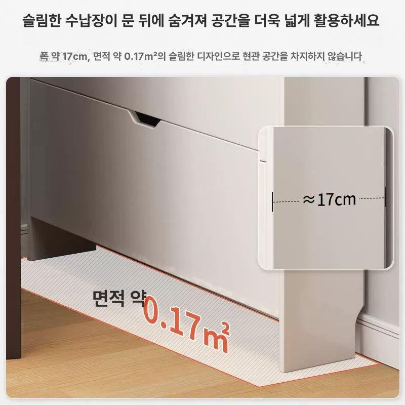 슬림장 현관 틈새 공간절약 정리대 철제 원룸 수납, 웜화이트 3단 50cm 상세 이미지 1