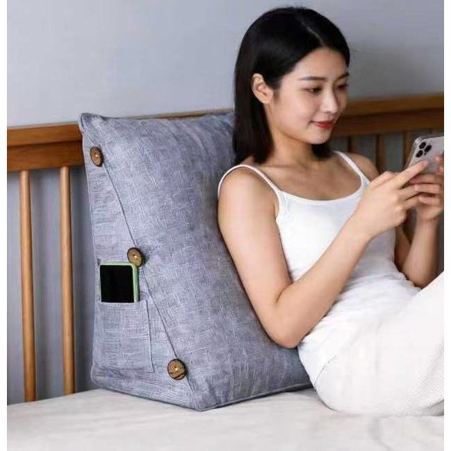 미야 삼각 등받이 쿠션, 그레이할인 상세 이미지 1