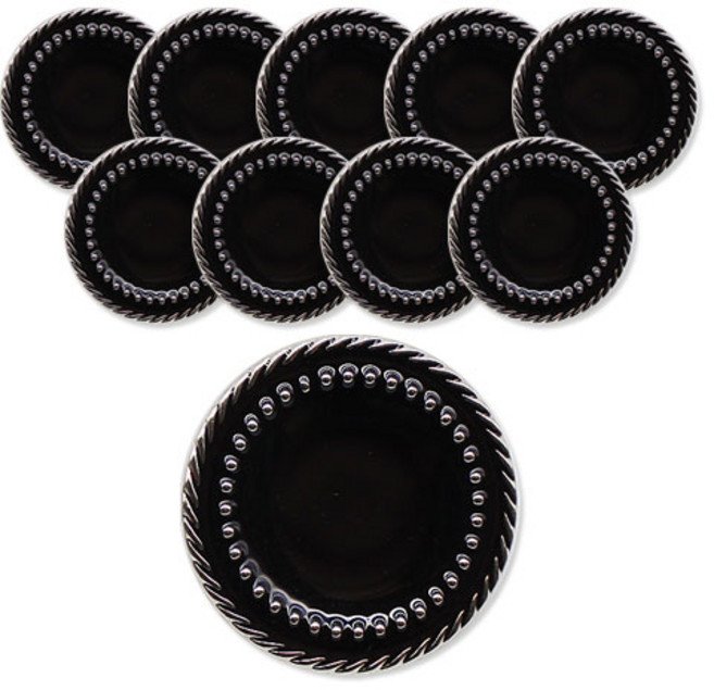 동대문단추왕 점에폭 단추 21mm, 블랙Ni, 10개