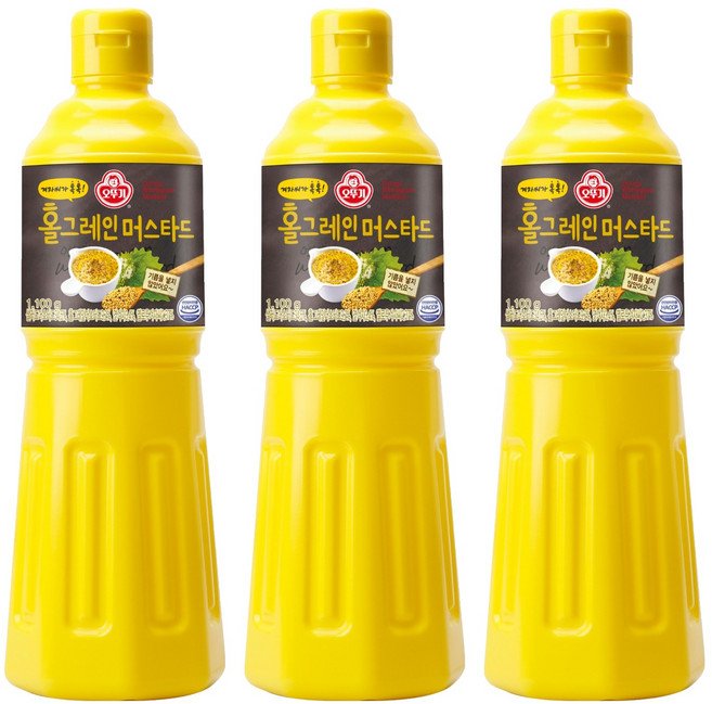 오뚜기 홀그레인머스타드, 1.1kg, 3개