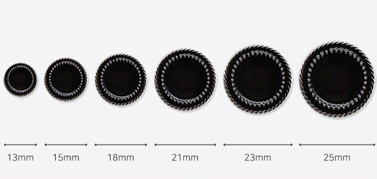 동대문단추왕 점에폭 단추 21mm, 블랙Ni, 10개 상세 이미지 2